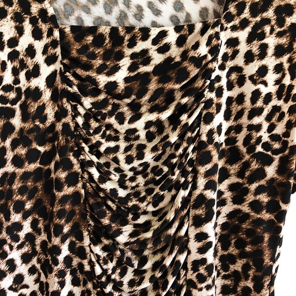 Style & Co L Animal Print Stretch Tank – Square Neck w/ Front Ruching - Picture 6 of 10